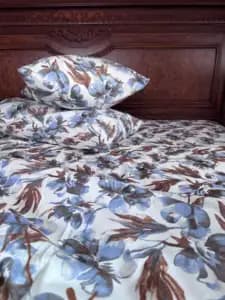 Евро комплект постельного белья (Ирисы)